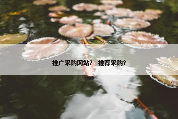 推广采购网站？ 推荐采购？