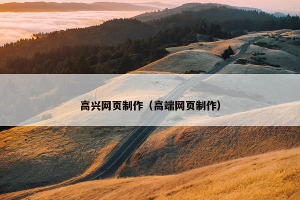 高兴网页制作（高端网页制作）