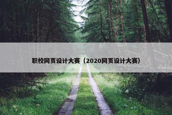 职校网页设计大赛（2020网页设计大赛）