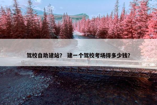 驾校自助建站？ 建一个驾校考场得多少钱？