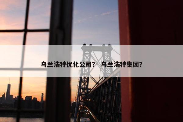 乌兰浩特优化公司？ 乌兰浩特集团？