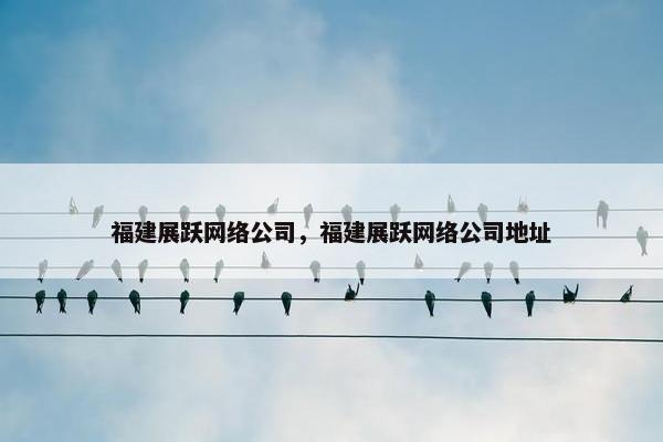 福建展跃网络公司，福建展跃网络公司地址