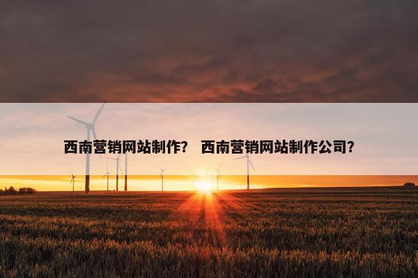西南营销网站制作？ 西南营销网站制作公司？