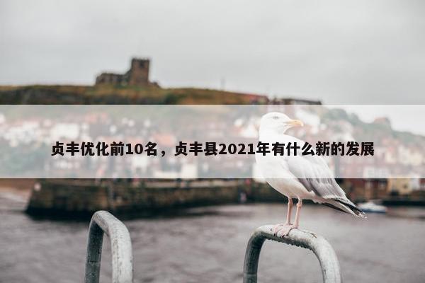 贞丰优化前10名，贞丰县2021年有什么新的发展