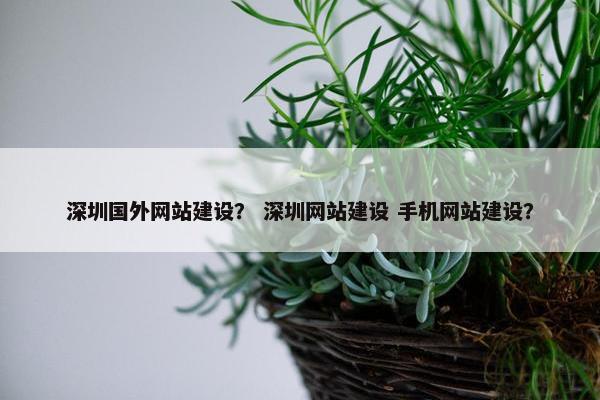 深圳国外网站建设？ 深圳网站建设 手机网站建设？