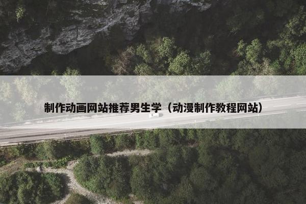 制作动画网站推荐男生学（动漫制作教程网站）