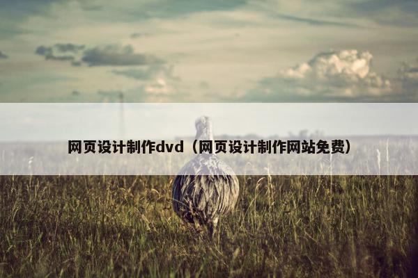 网页设计制作dvd（网页设计制作网站免费）