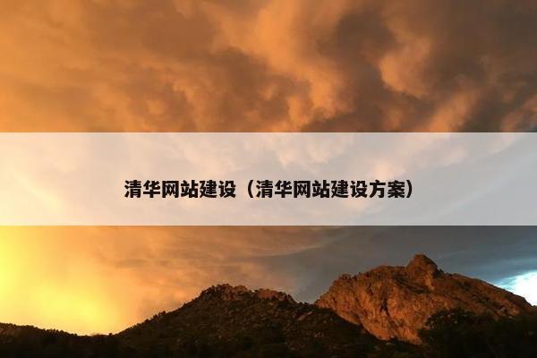 清华网站建设（清华网站建设方案）