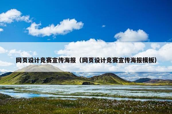 网页设计竞赛宣传海报（网页设计竞赛宣传海报模板）