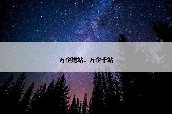 万企建站，万企千站