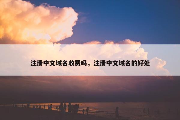 注册中文域名收费吗，注册中文域名的好处