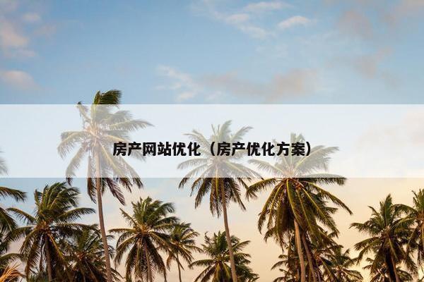 房产网站优化（房产优化方案）