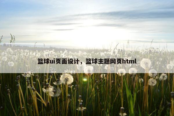 篮球ui页面设计，篮球主题网页html