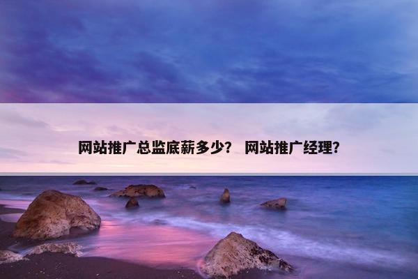 网站推广总监底薪多少？ 网站推广经理？