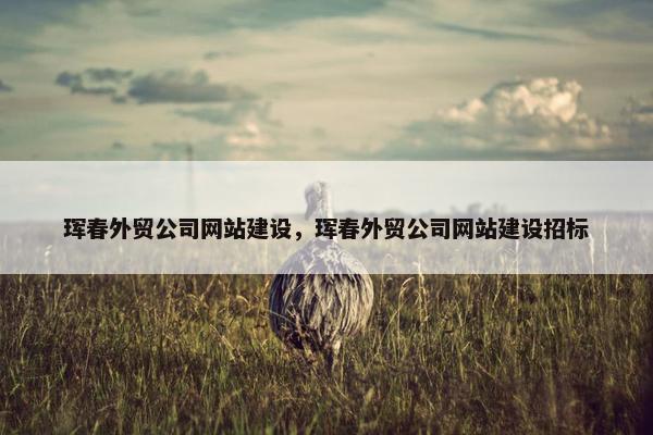 珲春外贸公司网站建设，珲春外贸公司网站建设招标