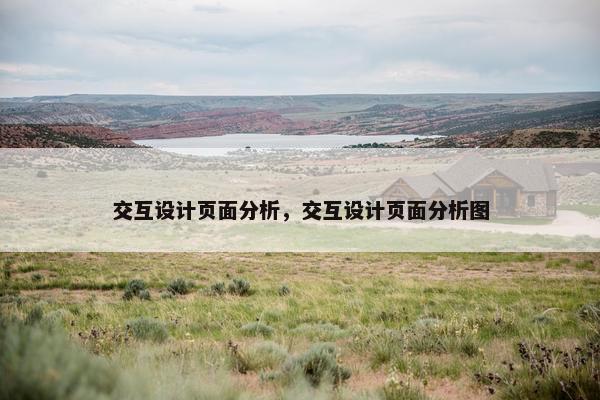 交互设计页面分析，交互设计页面分析图
