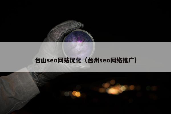 台山seo网站优化（台州seo网络推广）