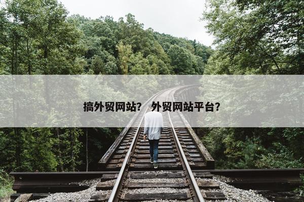 搞外贸网站？ 外贸网站平台？