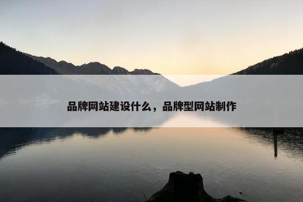 品牌网站建设什么，品牌型网站制作