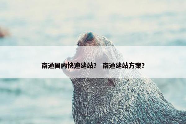 南通国内快速建站？ 南通建站方案？