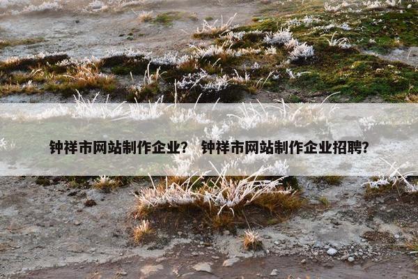 钟祥市网站制作企业？ 钟祥市网站制作企业招聘？