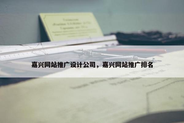 嘉兴网站推广设计公司，嘉兴网站推广排名