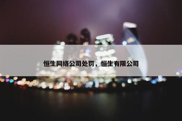 恒生网络公司处罚，恒生有限公司