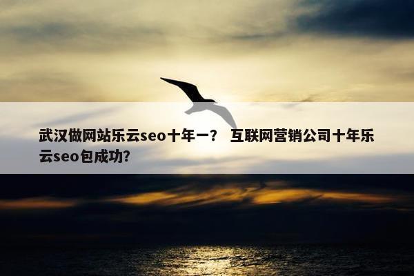 武汉做网站乐云seo十年一？ 互联网营销公司十年乐云seo包成功？
