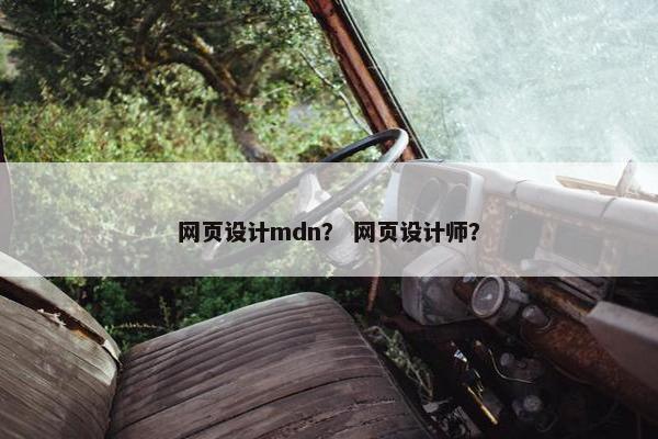 网页设计mdn？ 网页设计师？