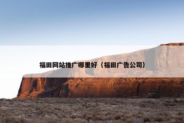 福田网站推广哪里好（福田广告公司）