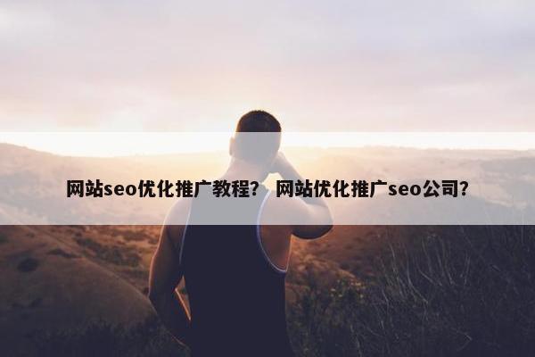 网站seo优化推广教程？ 网站优化推广seo公司？