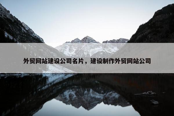 外贸网站建设公司名片，建设制作外贸网站公司