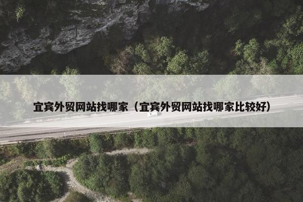 宜宾外贸网站找哪家（宜宾外贸网站找哪家比较好）