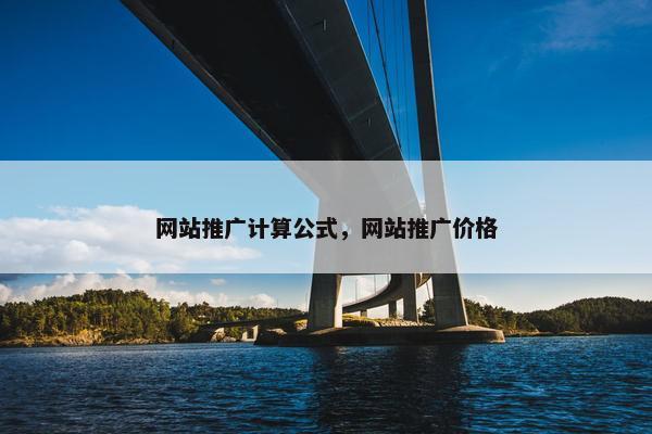 网站推广计算公式，网站推广价格
