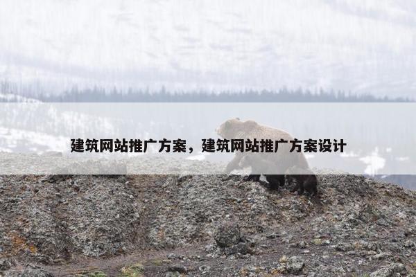 建筑网站推广方案，建筑网站推广方案设计