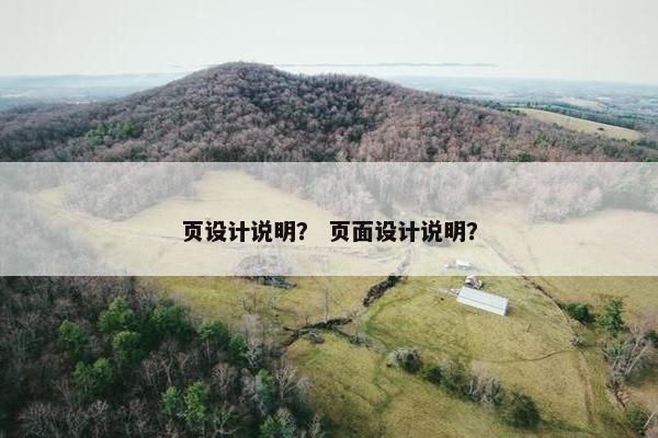 页设计说明？ 页面设计说明？