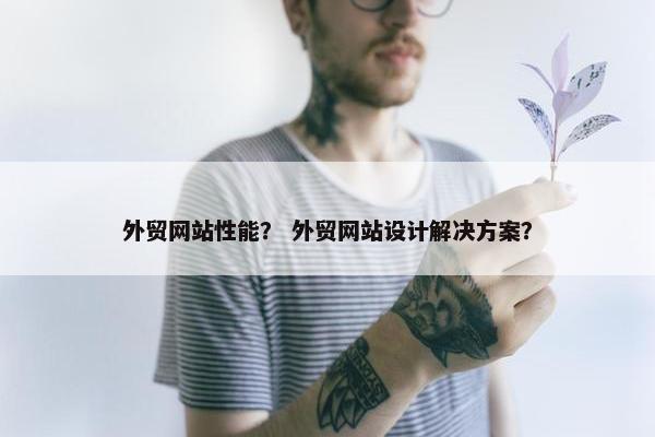 外贸网站性能？ 外贸网站设计解决方案？