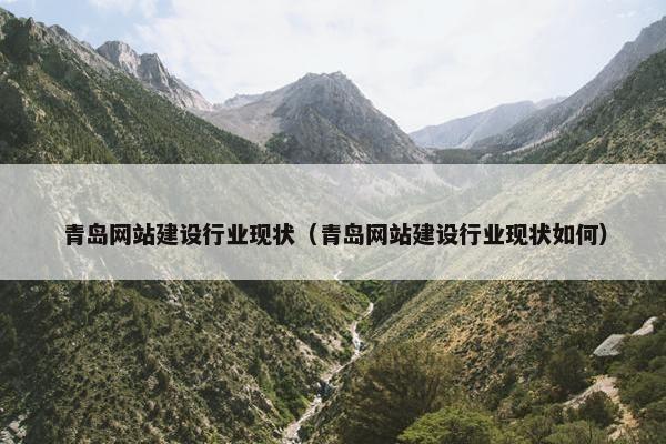 青岛网站建设行业现状（青岛网站建设行业现状如何）