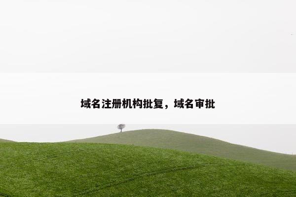 域名注册机构批复，域名审批