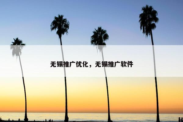 无锡推广优化，无锡推广软件