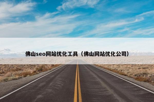 佛山seo网站优化工具（佛山网站优化公司）