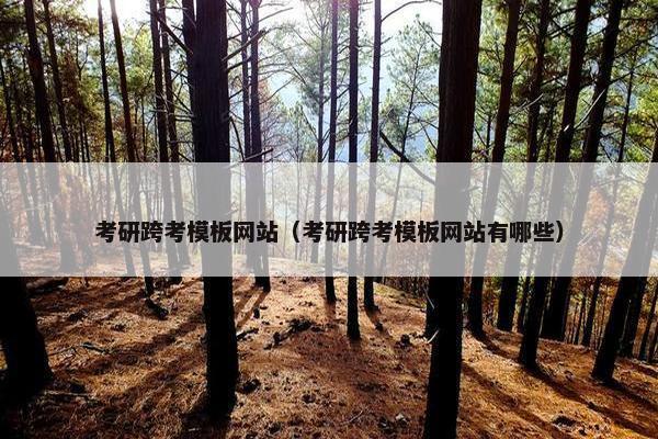 考研跨考模板网站（考研跨考模板网站有哪些）