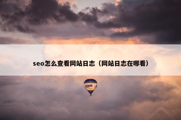 seo怎么查看网站日志（网站日志在哪看）