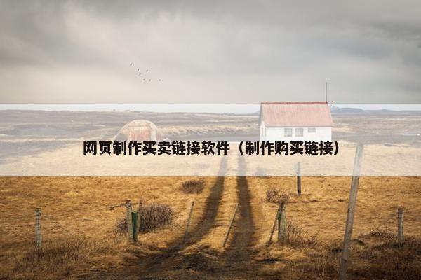 网页制作买卖链接软件（制作购买链接）