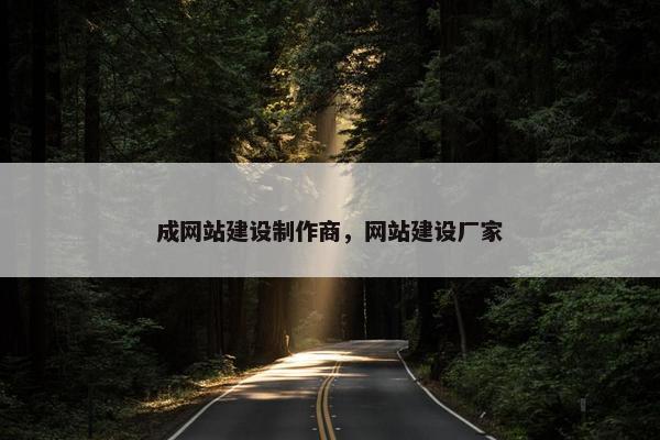 成网站建设制作商，网站建设厂家