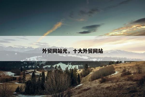外贸网站光，十大外贸网站