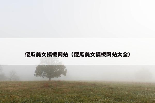 傻瓜美女模板网站（傻瓜美女模板网站大全）