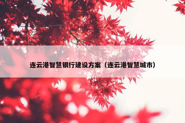 连云港智慧银行建设方案（连云港智慧城市）