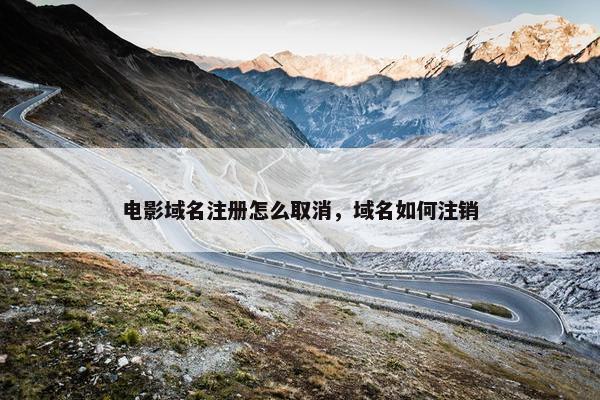 电影域名注册怎么取消，域名如何注销