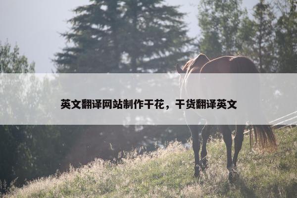 英文翻译网站制作干花，干货翻译英文